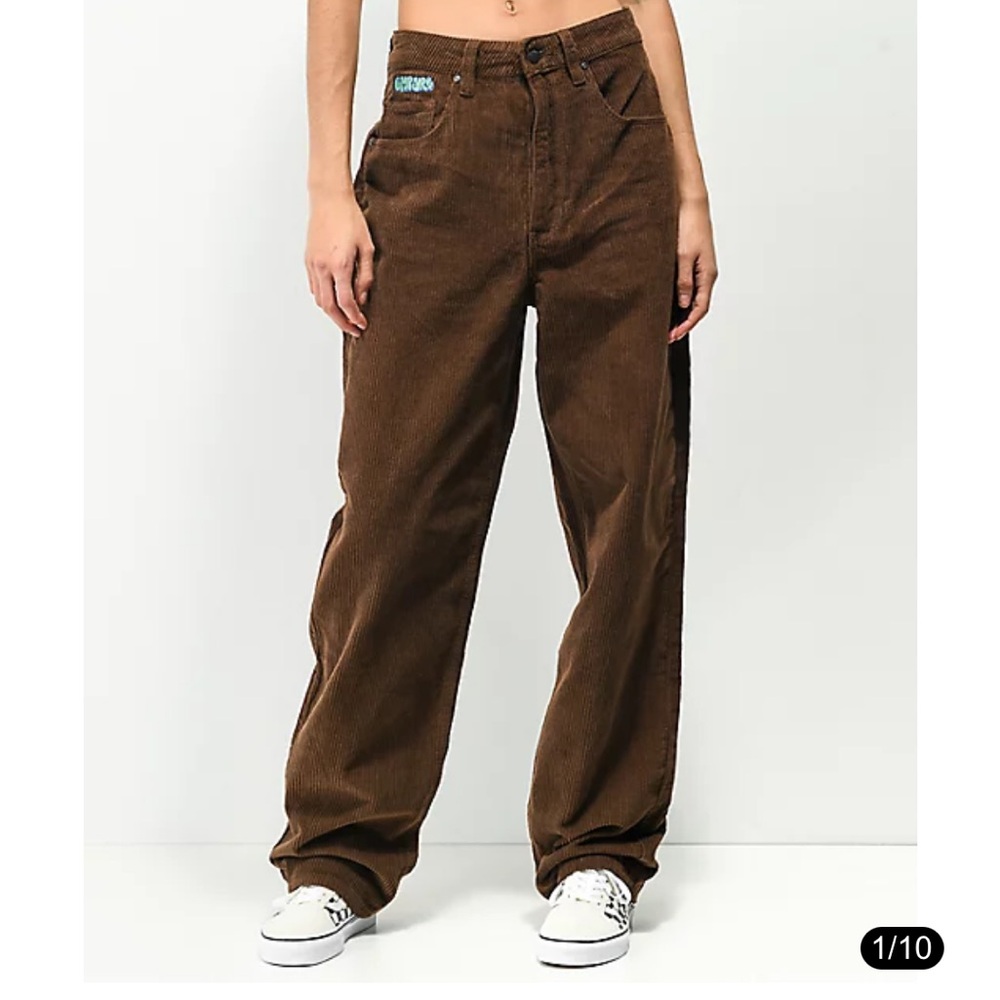 Empyre Brown Corduroy Wide Leg Jeans